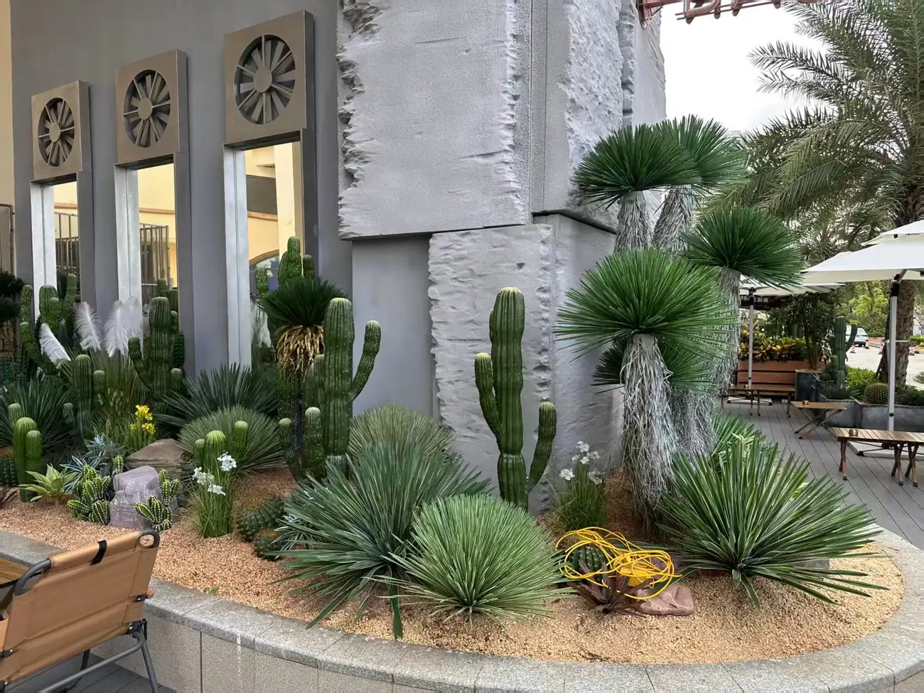 Botanical display in dining area — view 2