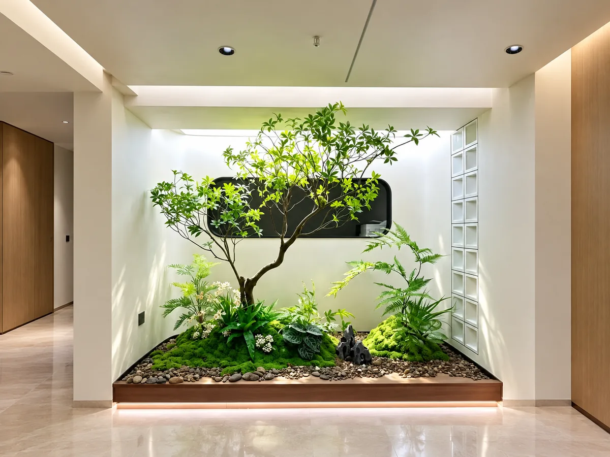 Botanical display in entryway — view 5