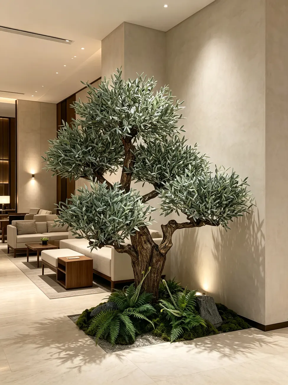 Artificial trees for hotel lobby landscape solutions — view 6