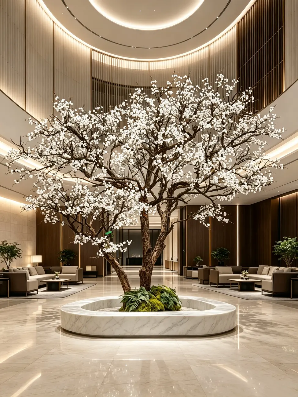 Artificial trees for hotel lobby landscape solutions — view 12
