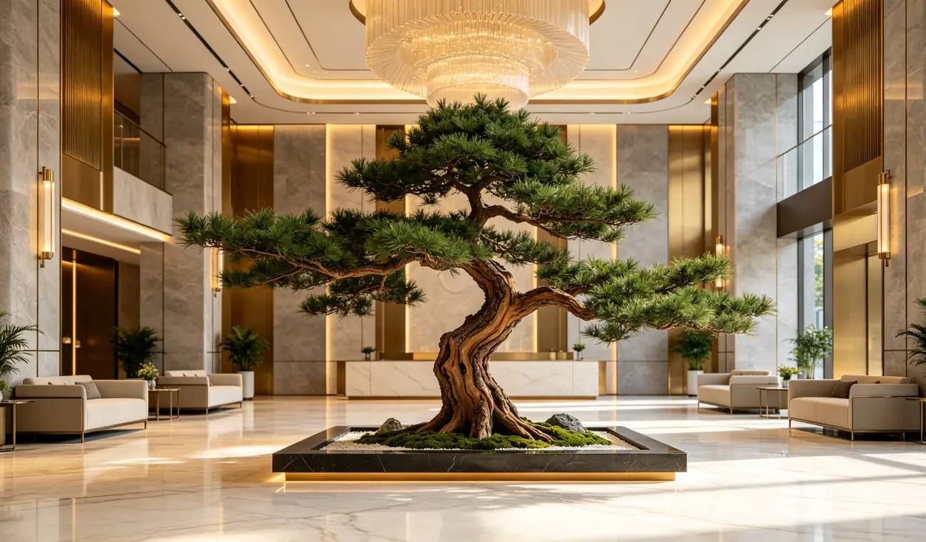 Artificial trees for hotel lobby landscape solutions — view 15