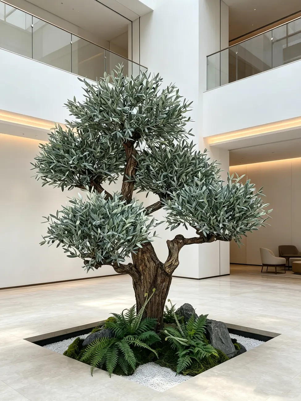 Artificial trees for hotel lobby landscape solutions — view 18