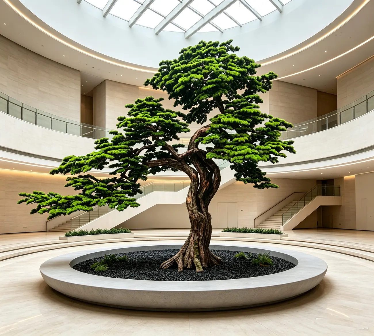 Artificial trees for luxury club landscape solutions — view 3