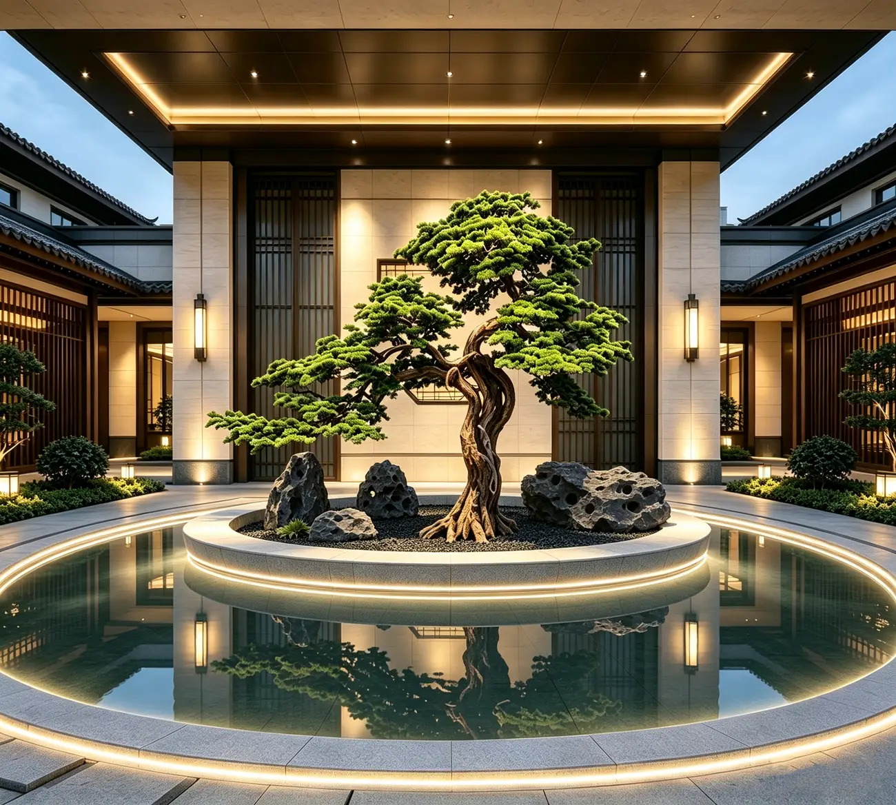 Artificial trees for luxury club landscape solutions — view 5