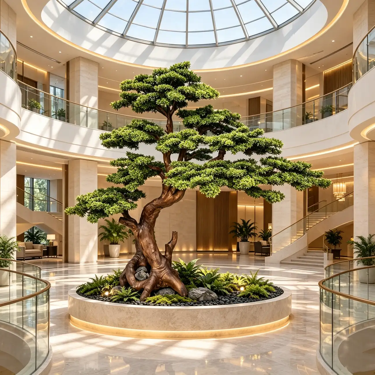 Artificial trees for luxury club landscape solutions — view 7