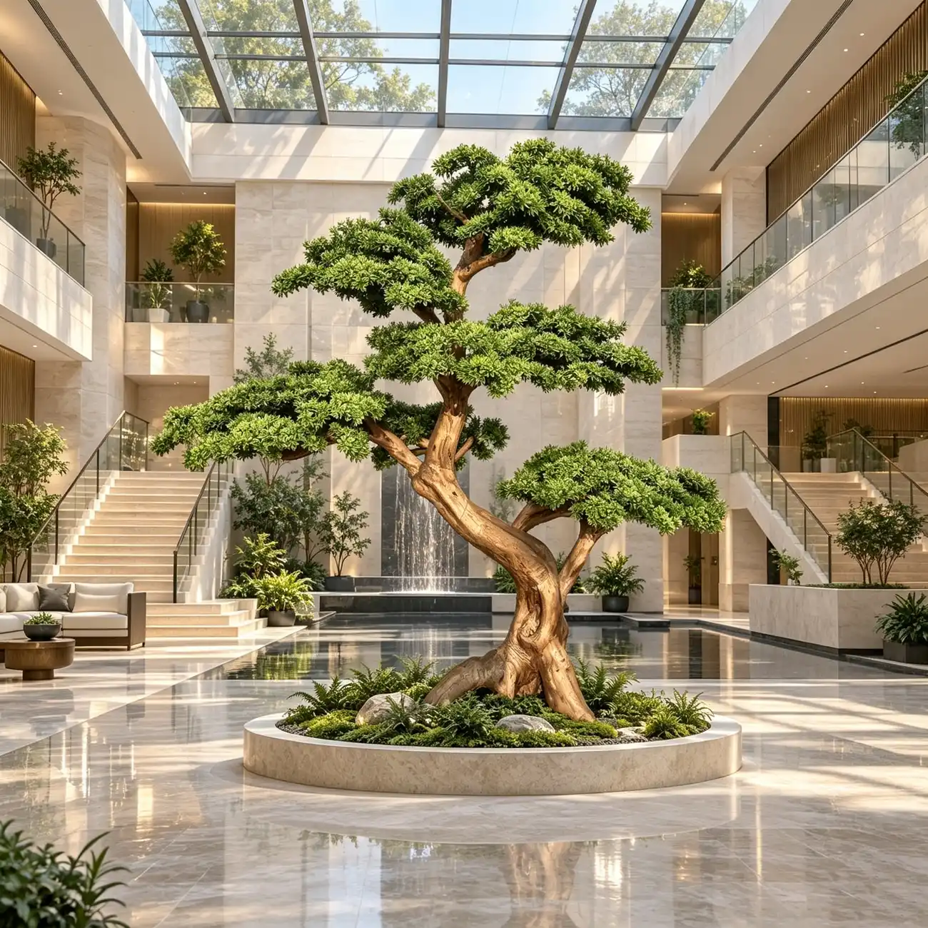 Artificial trees for luxury club landscape solutions — view 8