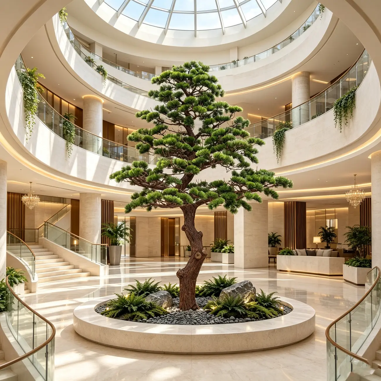 Artificial trees for luxury club landscape solutions — view 14