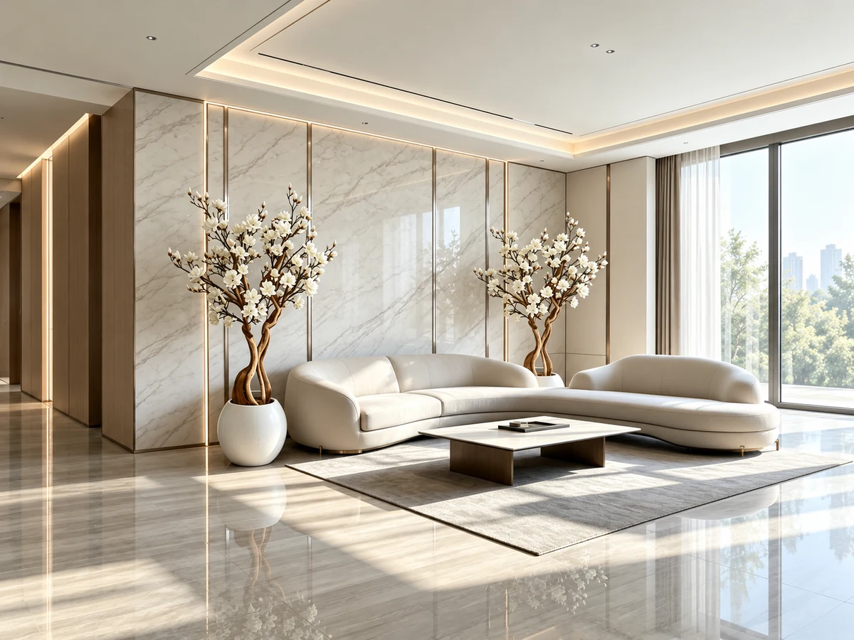 Artificial trees for luxury villa landscape solutions — view 3