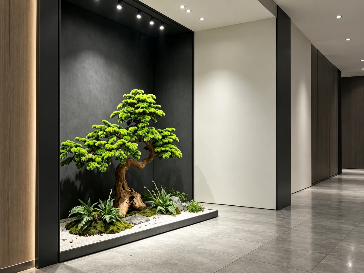 Artificial trees for luxury villa landscape solutions — view 4