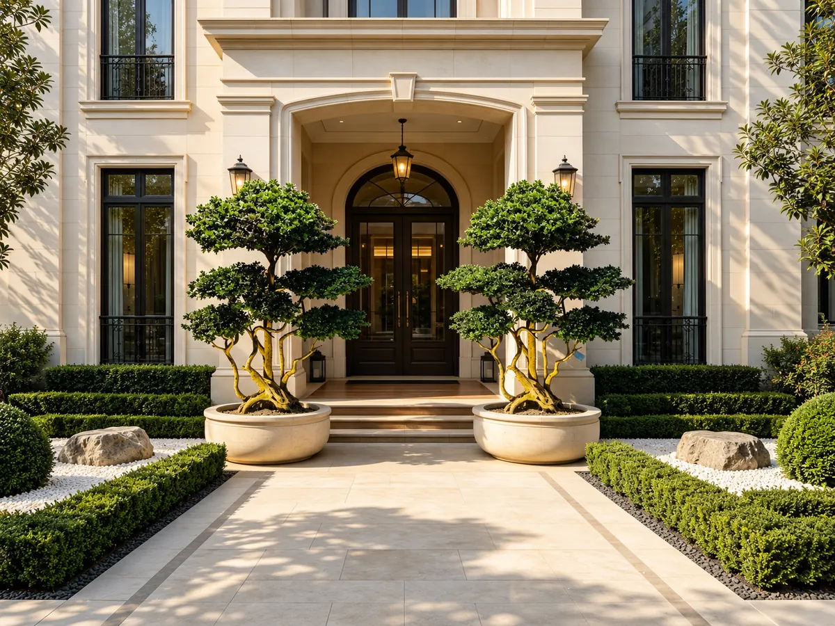 Artificial trees for luxury villa landscape solutions — view 6