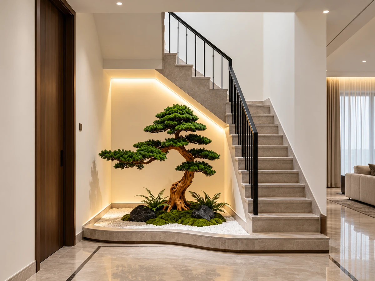 Artificial trees for luxury villa landscape solutions — view 8
