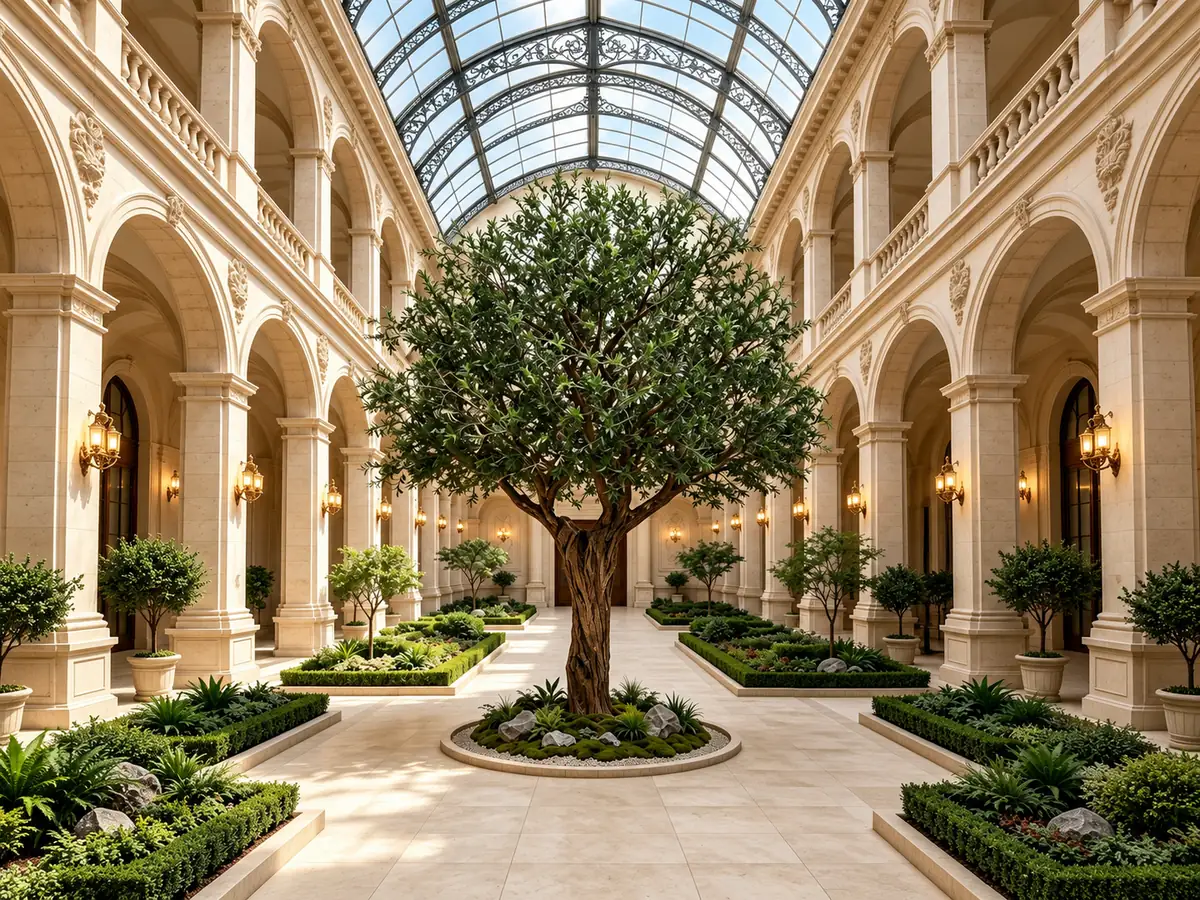 Artificial trees for luxury villa landscape solutions — view 11