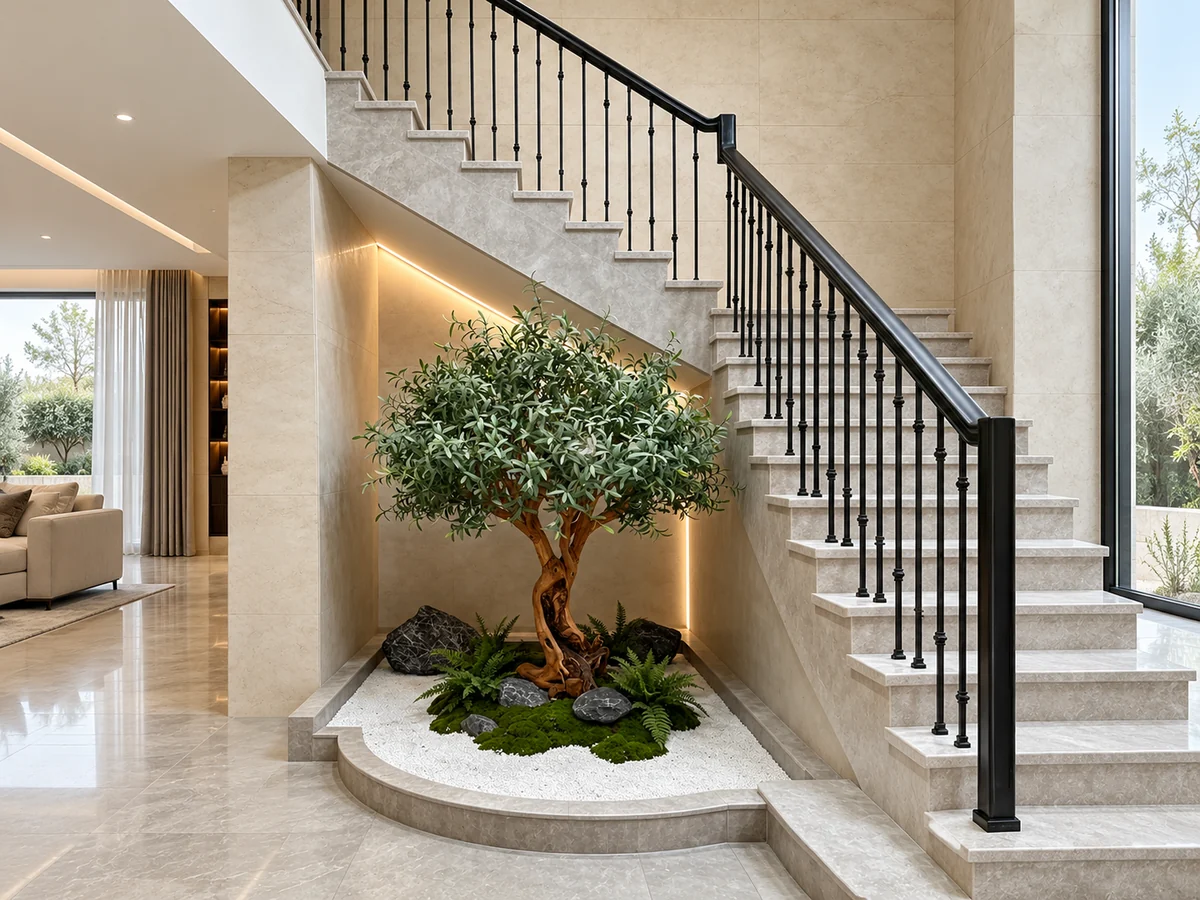 Artificial trees for luxury villa landscape solutions — view 17