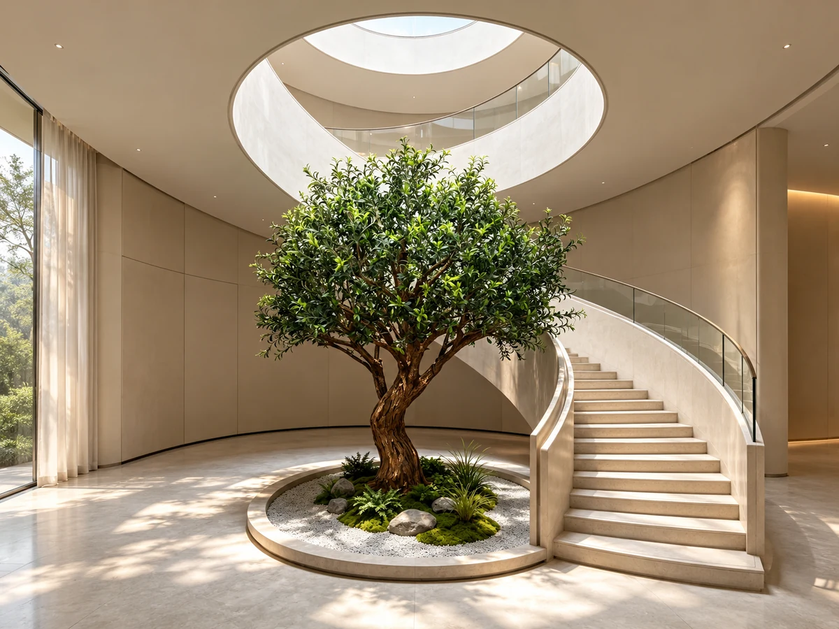 Artificial trees for luxury villa landscape solutions — view 18