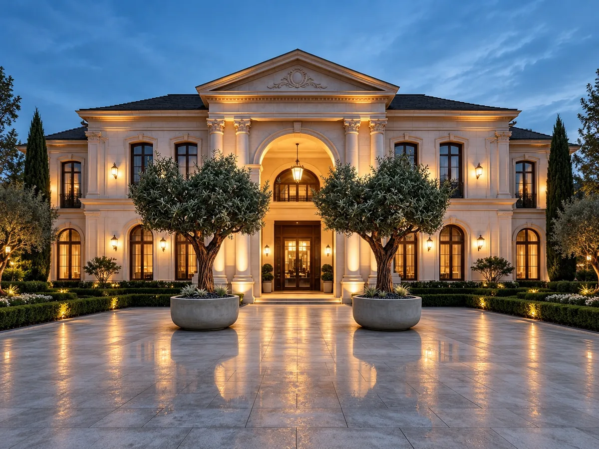 Artificial trees for luxury villa landscape solutions — view 20