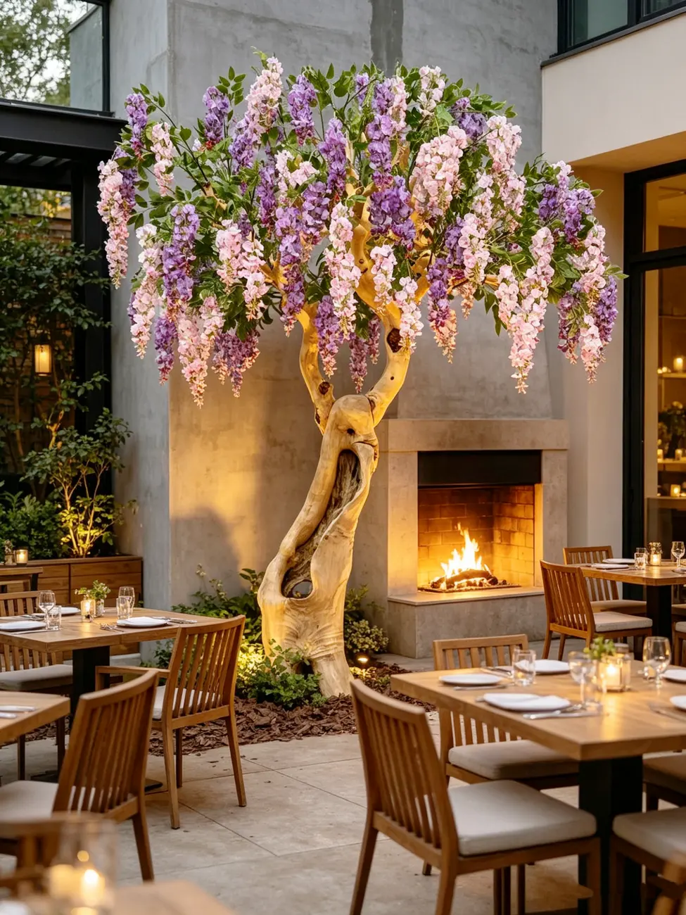 Artificial trees for restaurant greenery solutions — view 10