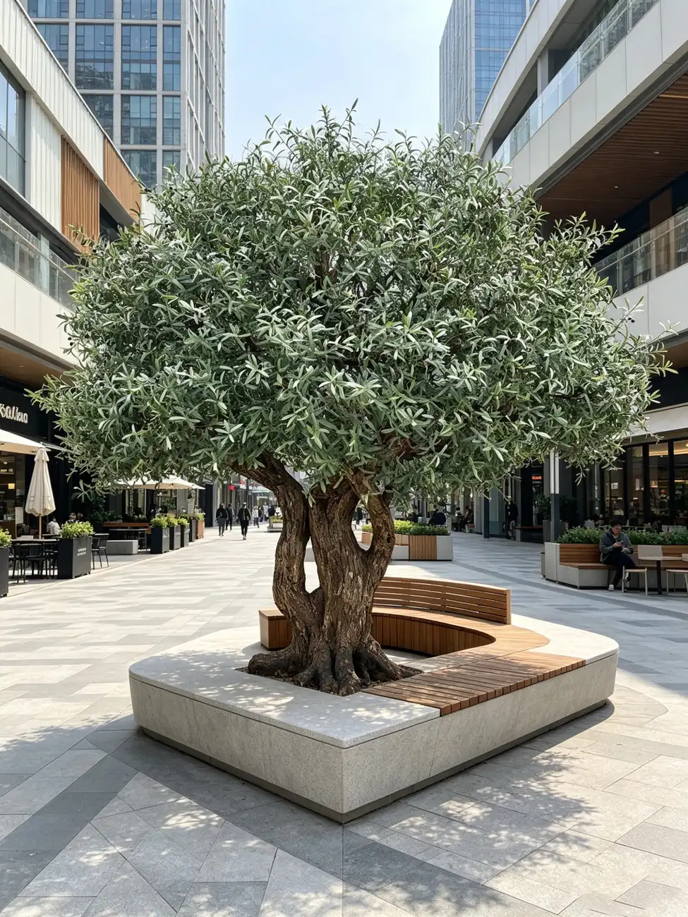 Artificial trees for shopping mall landscape solutions — view 5