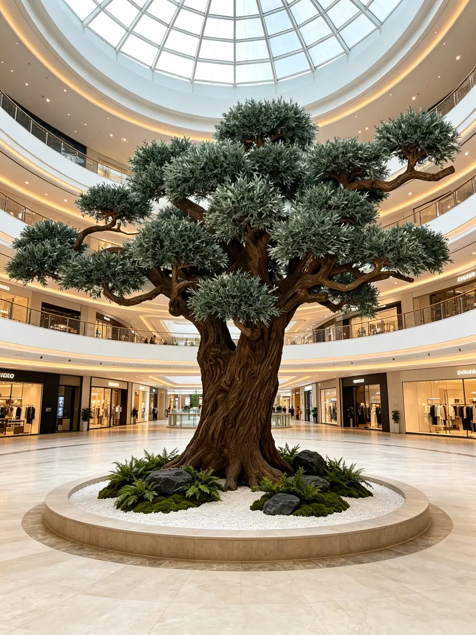 Artificial trees for shopping mall landscape solutions — view 7