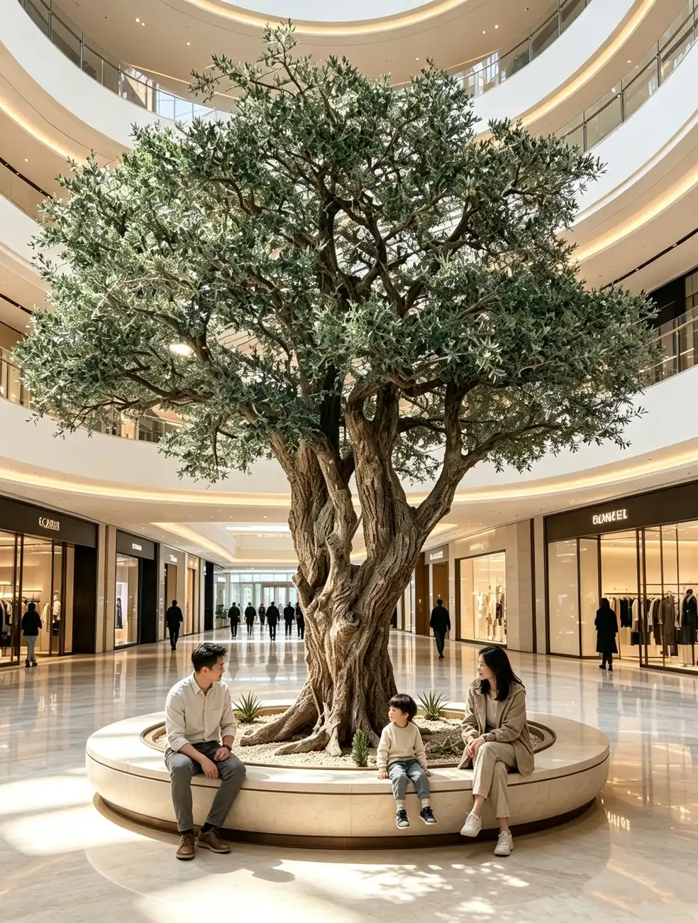Artificial trees for shopping mall landscape solutions — view 10