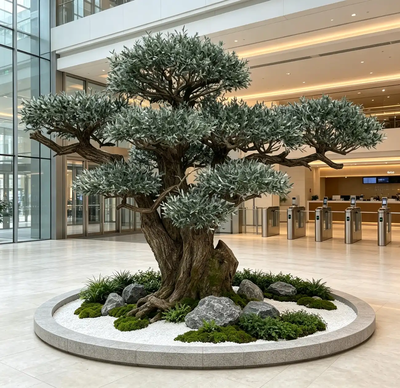Artificial trees for shopping mall landscape solutions — view 11
