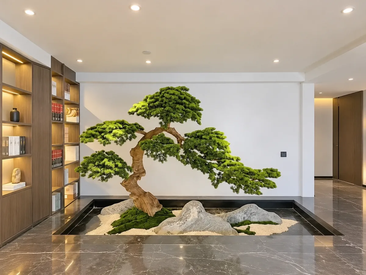Botanical display in showroom — view 3