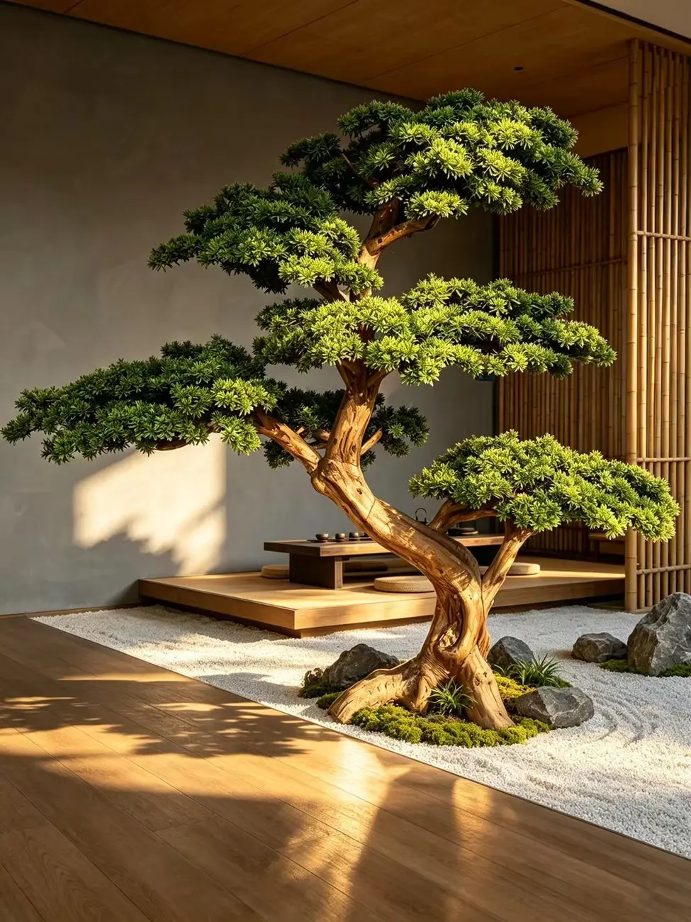 Artificial trees for tea house landscape solutions — view 1