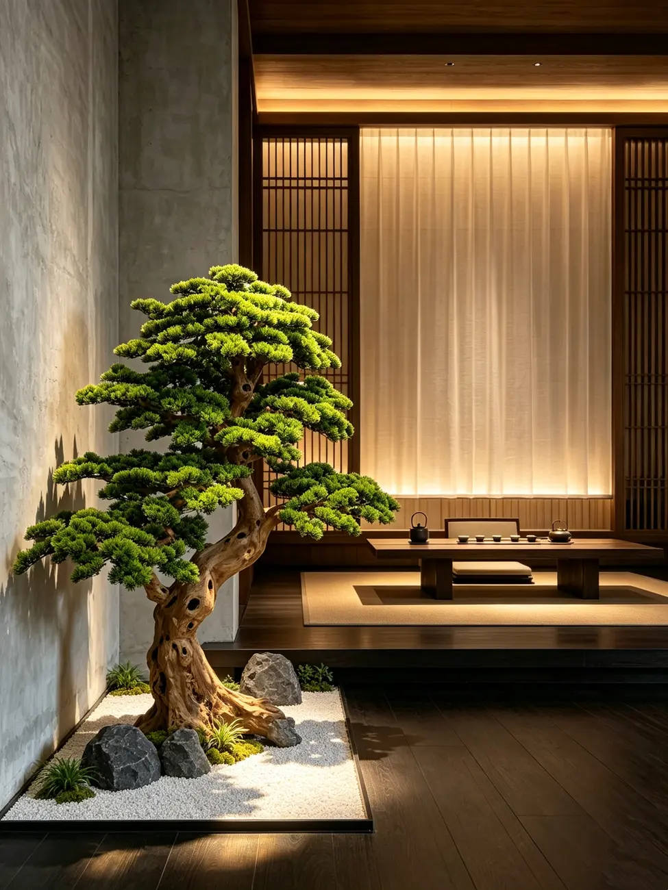 Artificial trees for tea house landscape solutions — view 2