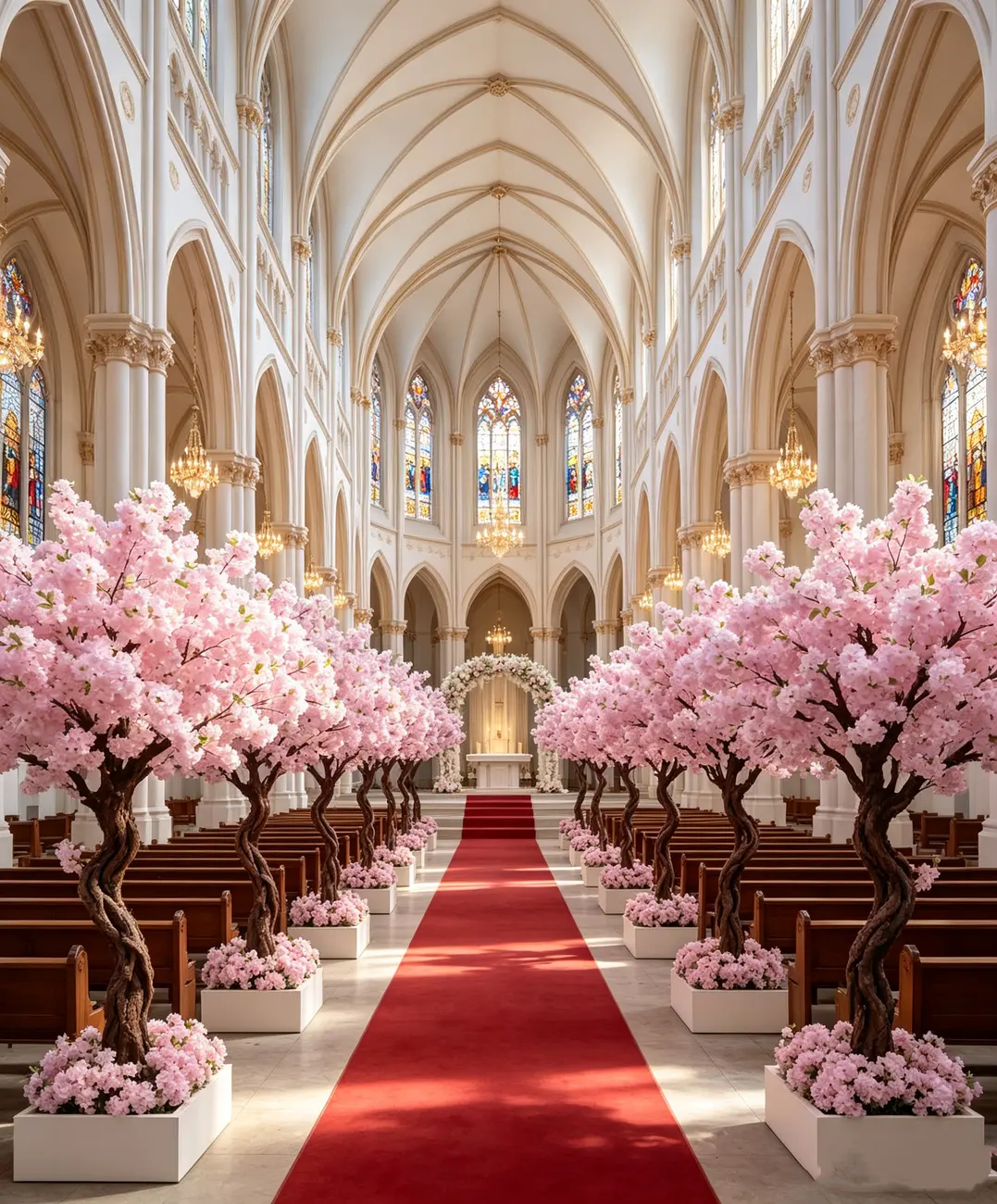 Artificial trees for wedding & event landscape solutions — view 2